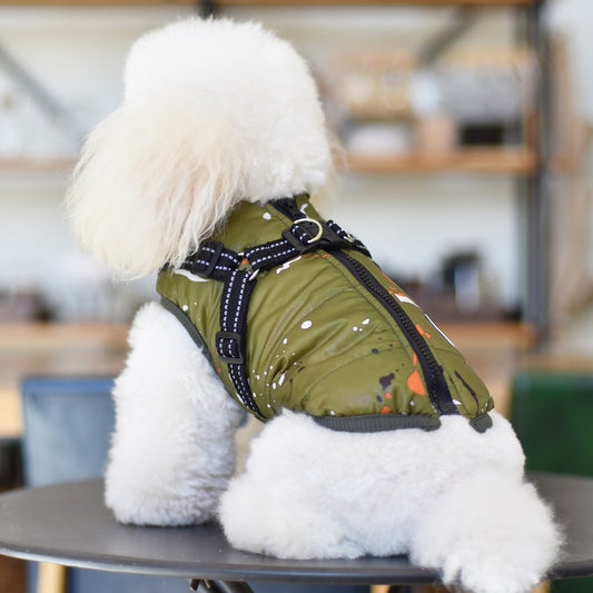 Wholesale Pet Clothes Autumn Winter Dog Padded Coat Vest Reflective Ski Clothing