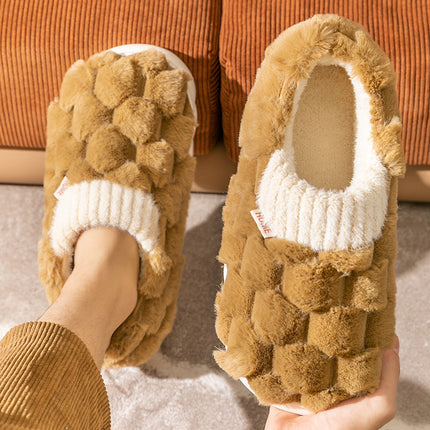 Wholesale Women's Winter Home Warm Non-slip Faux Fur Slippers 