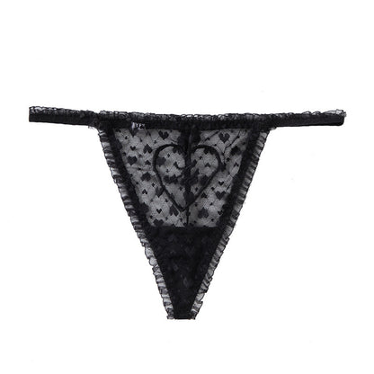 Wholesale Sexy and Tempting Sexy T-pants Embroidered Love Lace Thong for Girls