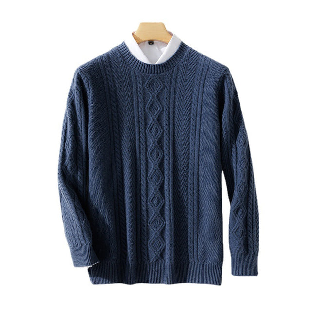 Wholesale Men's Winter Seamless Half Turtleneck Base Cashmere Sweater