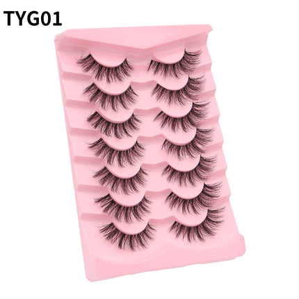Wholesale 3D Thick Eyelashes Multi-layer Transparent Stem False Eyelashes 