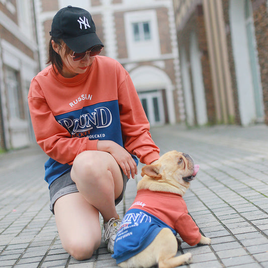 Pet Clothes Spring Summer Pullover Hoodies Printed T-shirt French Bulldog Pug Two-legged Clothes 