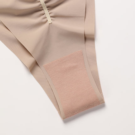 Wholesale Ladies Sexy Panties Low Waist Quick Dry Fold Ice Silk Cotton Crotch Briefs