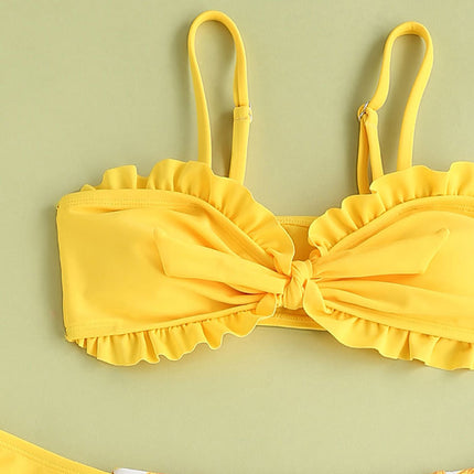 Wholesale Girls' Split Swimsuit Three-piece Set Children's Mesh Skirt Bikini Swimsuit