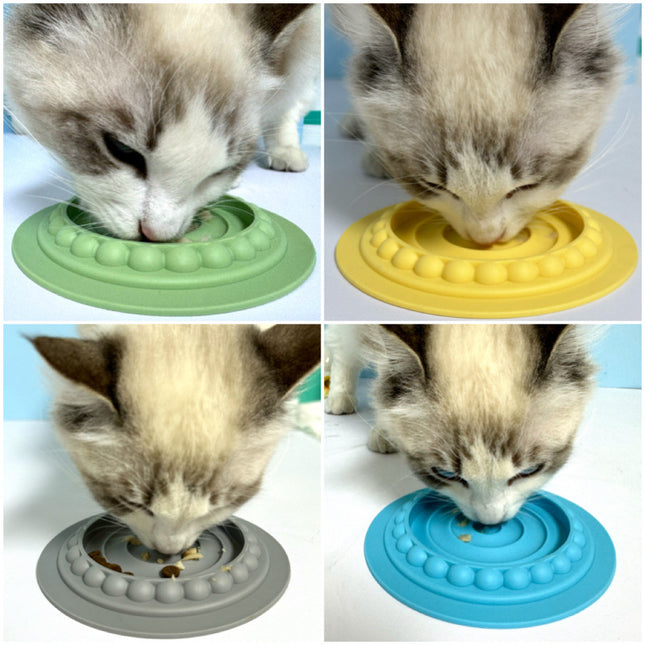Cat Slow Food Mat Pet Food Bowl Cat Strips Slow Eating Plate Cat Food Utensils 