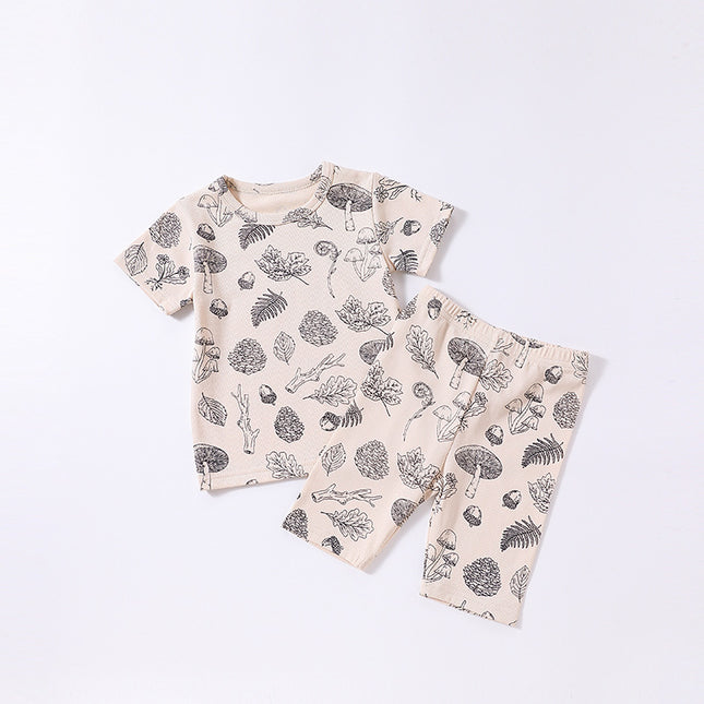 Infant Baby Summer Thin Cotton Short Sleeves T-shirts  Shorts Set