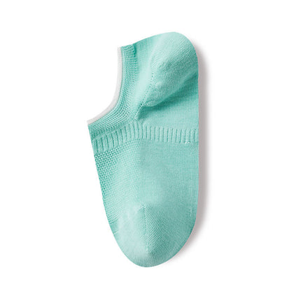 Women's Spring Summer Cotton Socks Antibacterial Thin Mesh Boat Socks