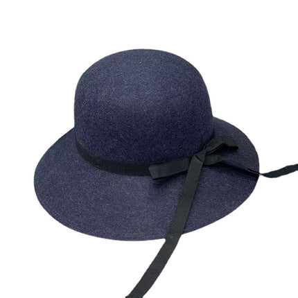 Wholesale Women's Fall Winter Wool Hat Wide Brim Fisherman Hat Large Brim Basin Hat
