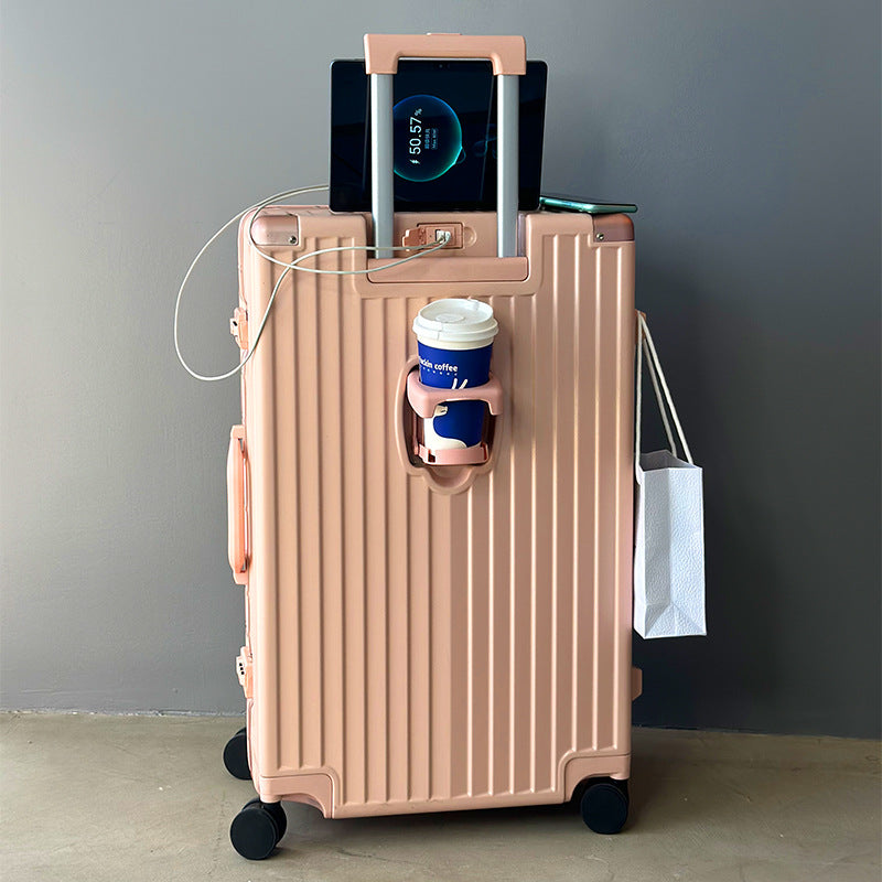 Women's 24-inch Suitcase Password Box Aluminum Frame Universal Wheel Trolley Suitcase Wholesale Suitcase