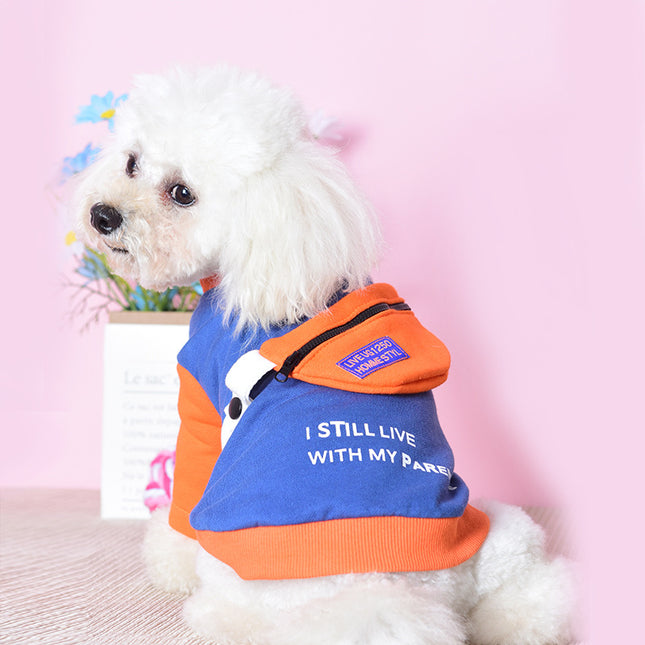 Wholesale Spring Summer Puppy Pet Detachable School Bag Clothes Two-legged Sweatshirt