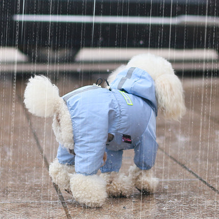 Puppy Reflective Pet Raincoat Four-legged Dog Outdoor Waterproof Casual Poncho