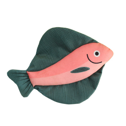 Simulated Fish Catnip Fish Pet Plush Pillow Cat Self-exciting Ring Paper Toy Cat Stick