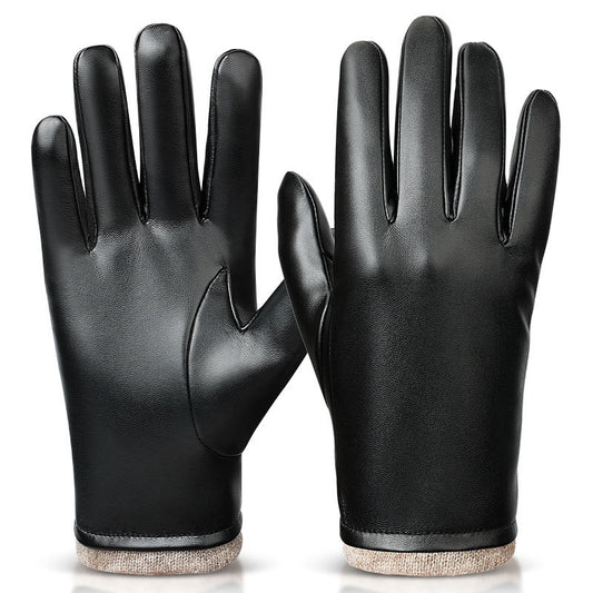 Wholesale Winter Warm Gloves Windproof Waterproof Pu Leather Gloves