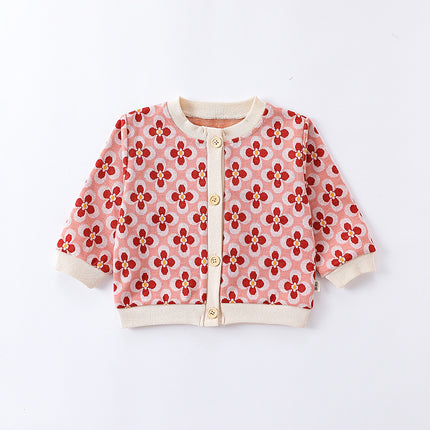 Wholesale Newborn Baby Autumn Coat Children's Long Sleeve Cardigan Sweater Top