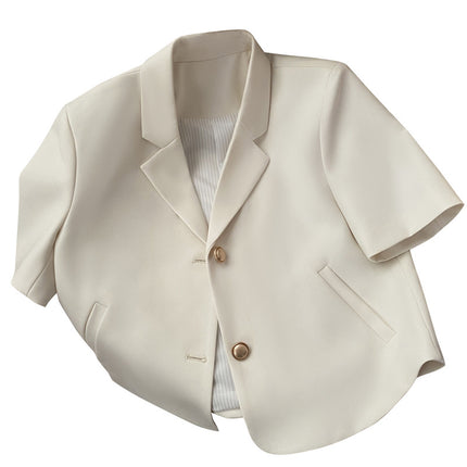 Wholesale Women's Summer Short Off-White Short Sleeve Blazer
