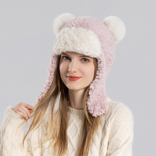Wholesale Women's Warm Winter Plush Ear Protection Hat