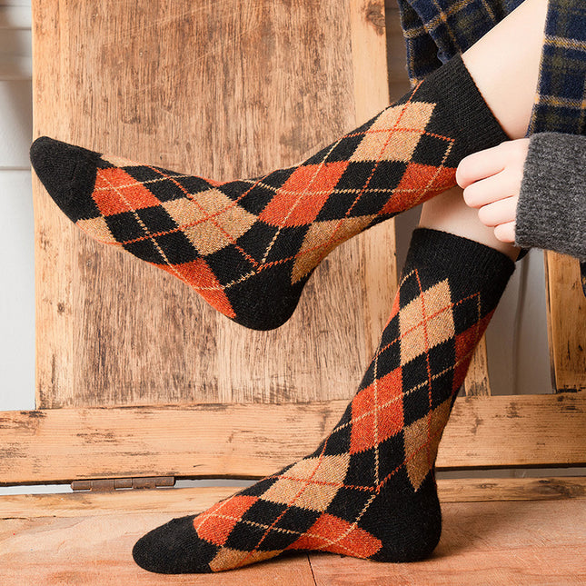 Wholesale Women's  Winter Wool Warm Thickened Stockings Mid-calf Socks 