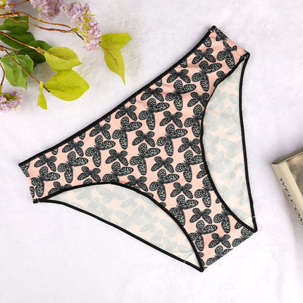 Wholesale Girls Plus Size Low Waist Cotton Pattern Triangle Thong
