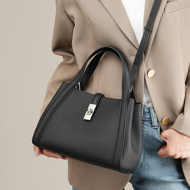 Women's First Layer Cowhide Shoulder Crossbody Bag Handbag 