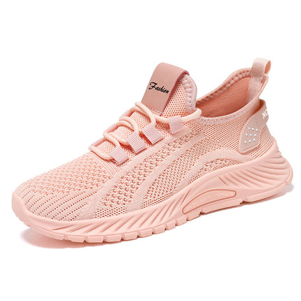 Wholesale Women's Sports Casual Shoes Breathable Fly Knit Running Shoes 