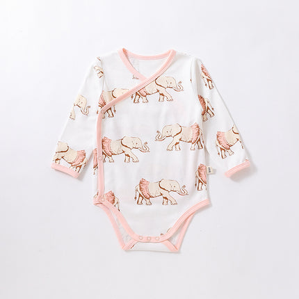 Newborn Baby Spring Cotton Jumpsuit Long Sleeve Triangle Romper Bodysuit