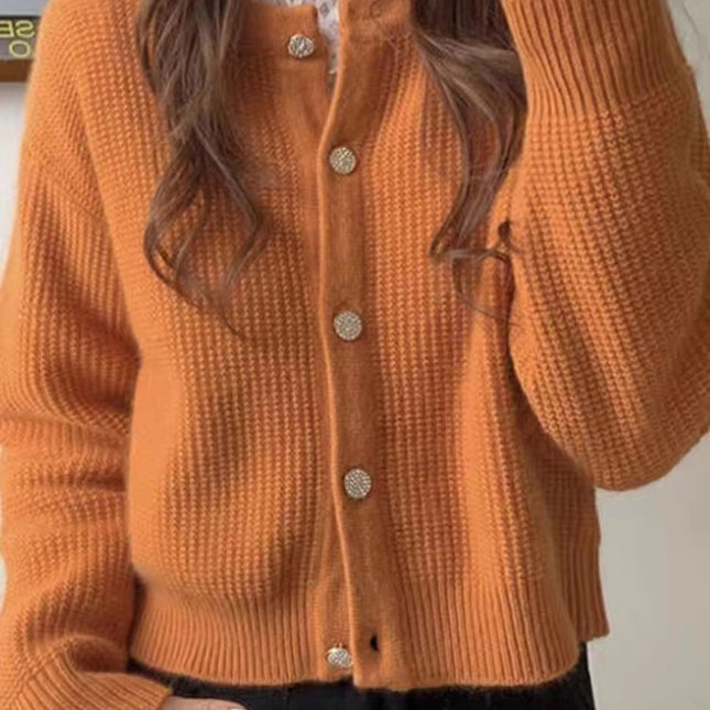 Wholesale Women's Fall Winter Loose Knitted Cardigan Wool Sweater Jacket