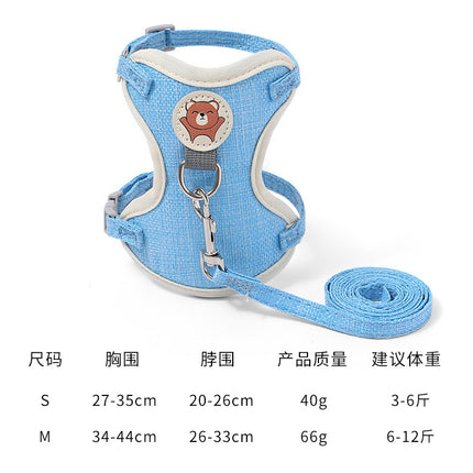 Wholesale Pet Harness Cat Traction Rope Small and Medium-sized Dogs Anti-Escape Dog Leash