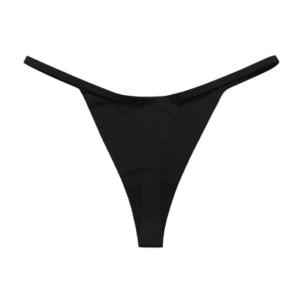 Wholesale Ladies Sports Traceless Thong Panties Women's Thin Strap Ice Silk Low Waist Briefs
