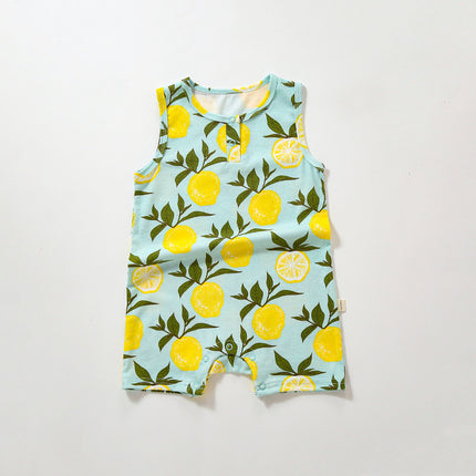 Newborn Summer Modal Cotton Onesie Infant Printed Shorts Romper