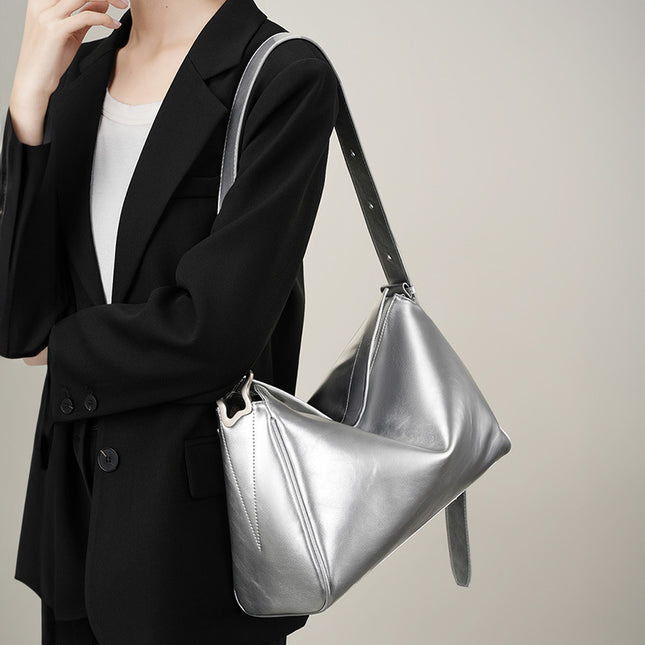 Women's Soft Leather Tote Bag Large Capacity Shoulder Crossbody Bag 