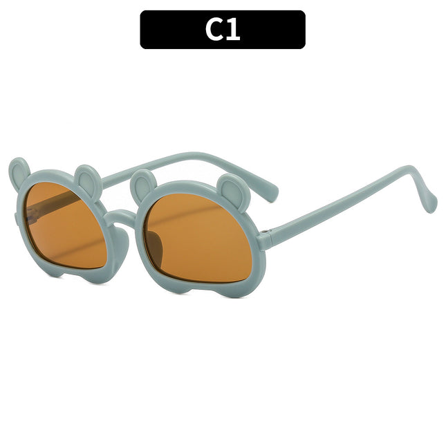 Cute Bear Sun Protection Travel Fashion UV Protection Children Cartoon Sunglasses 