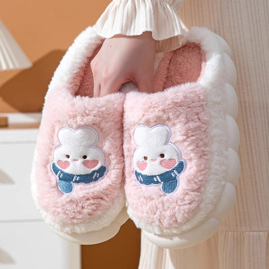 Wholesale Women's Winter Home Warm Plush Thick-soled Anti-slip Slippers