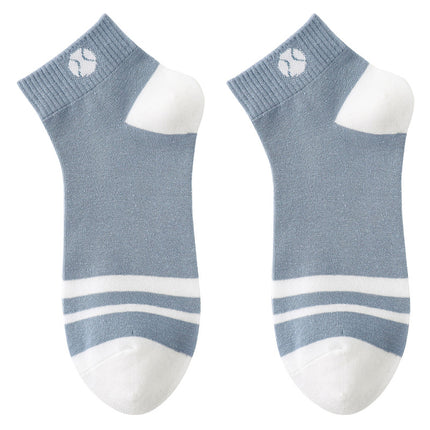 Wholesale Men's Thin Summer Sports Sweat-absorbent and Anti-odor Cotton Mid-calf Socks 