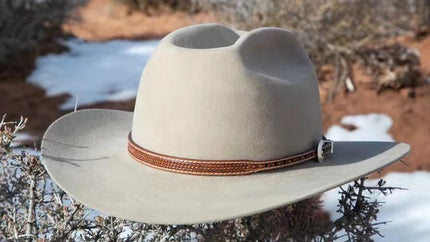 Wholesale Women's Fall Winter Satin File Imitation Wool Camel Hump Western Cowboy Hat