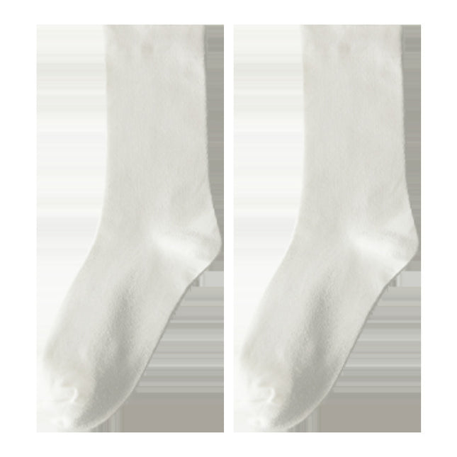 Wholesale Women's Spring Autumn Cotton Mid-calf Socks Solid Color Pile Socks 