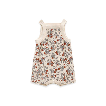 Infant Summer Bodysuit Toddler Baby Floral Sleeveless Sling Romper