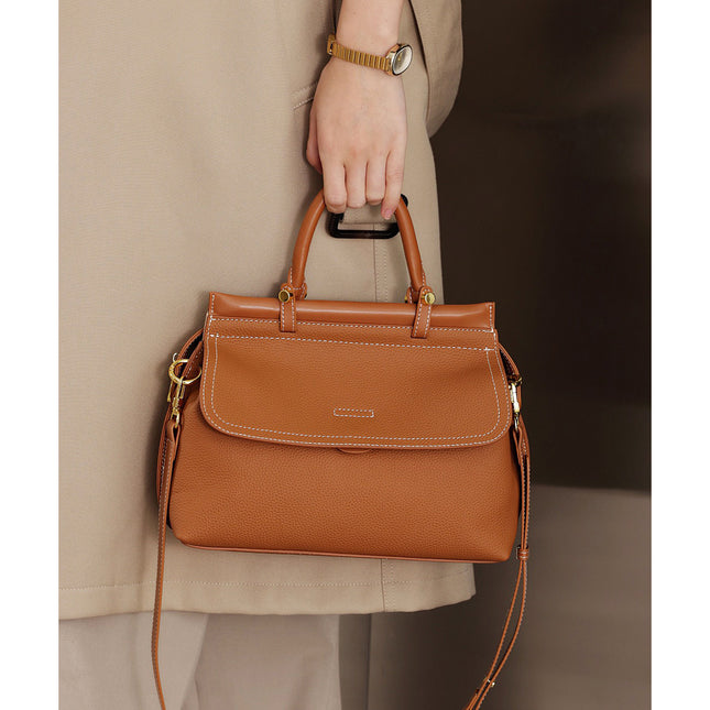 Women's Retro Large Capacity Bag Crossbody Bag Shoulder Underarm Briefcase 
