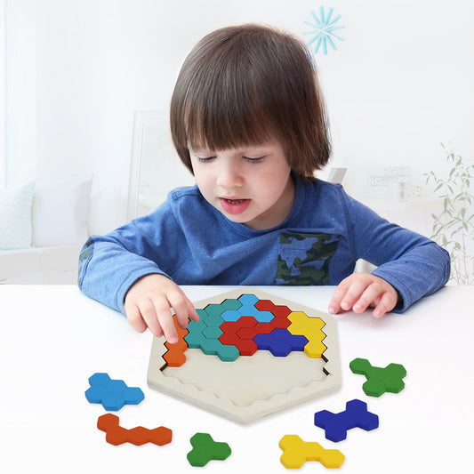 Children, Adults and The Elderly Wooden Fun Ever-changing Honeycomb Puzzle Game
