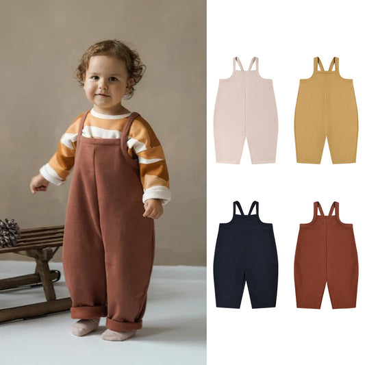 Infant Baby Jumpsuit Spring Loose Bib Pants Kids Overalls
