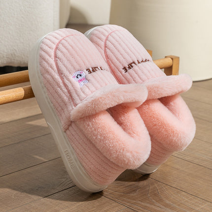 Wholesale Winter Women's Home Faux Fur Cute Warm Anti-slip Slippers 