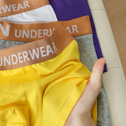 Men's Pure Cotton Mid-rise Breathable Loose Boxer Briefs Underwear