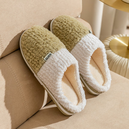 Wholesale Men's Winter Household Non-slip Warm Thick-soled Plush Slippers