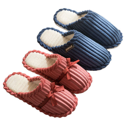 Wholesale Women's Winter Household Plush Warm Non-slip Thick-soled Slippers 