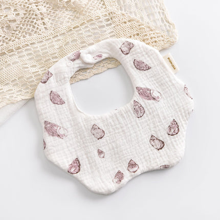 Wholesale Baby Cotton Flap Organic Cotton Soft Bib Saliva Towel 6-Pack