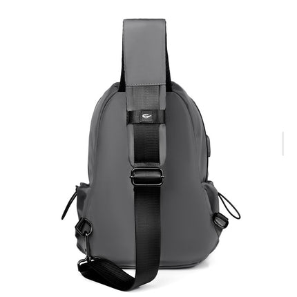 Wholesale Men's Shoulder Bag Crossbody Chest Bag Usb Charging Gift Casual Sports Backpack