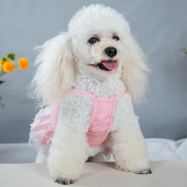 Wholesale Pet Spring Summer Thin Clothes Puppy Suspender Princess Dress