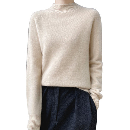 Wholesale Women's Autumn Winter Half Turtleneck Thickened Wool Sweater