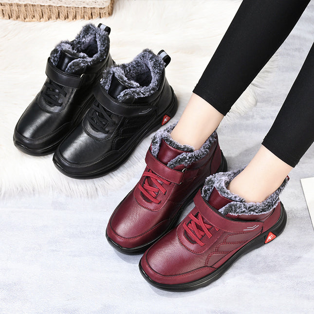 Wholesale Women's Winter Thickened Padded Shoes Faux Fur Casual Warm Snow Boots