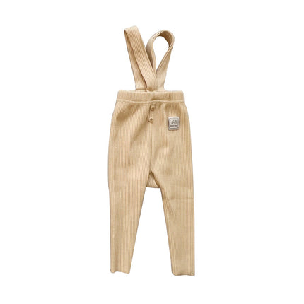 Infants Fall Winter Pit Strip Cotton Stretch Overalls Kids PP Pants