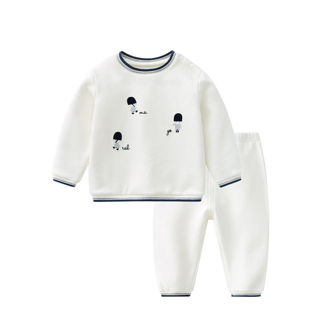 Wholesale Boys Spring Autumn 0-1 Years Old Baby Two-piece Cotton Infant Split Children's Clothes